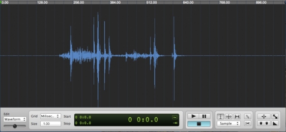 The Sony A7R shutter release shown in waveform.